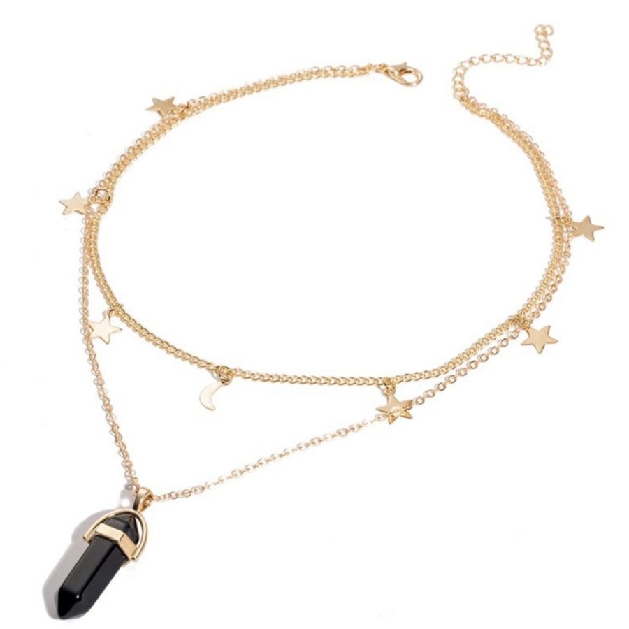 Star and Moon Crystal Necklace - Image 3