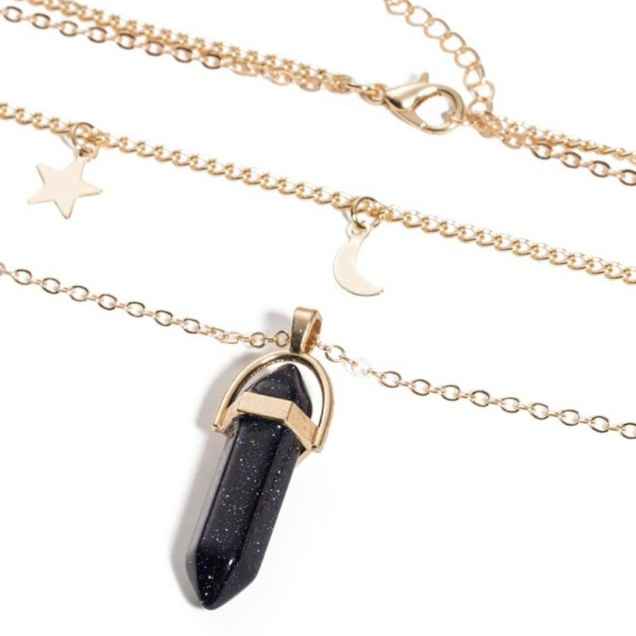 Star and Moon Crystal Necklace - Image 2