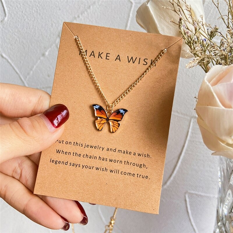 wish butterfly necklace