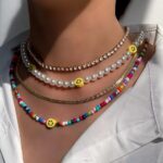 Rainbow Smiley Y2K Necklace Collection