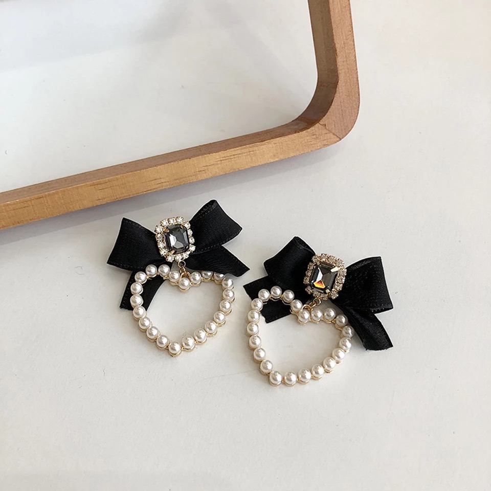 Lolita Bow Earrings - Store Bumble
