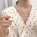Pearl Heart Necklace (Golden) - Image 2