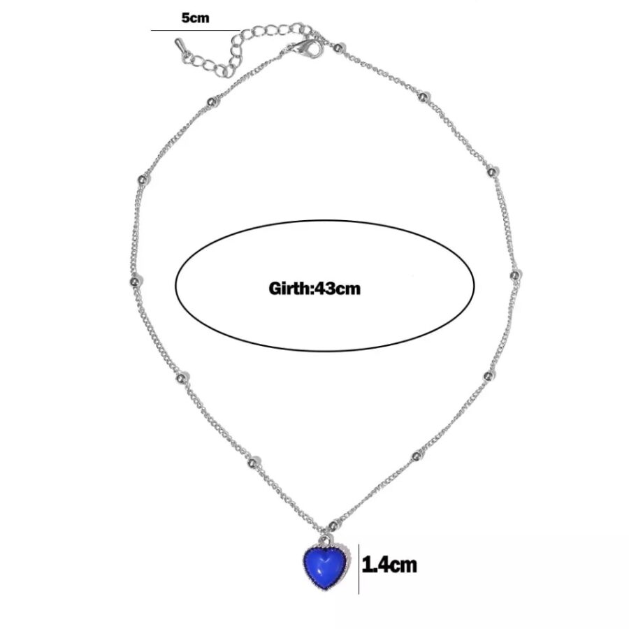 Cobalt Heart Necklace - Image 3