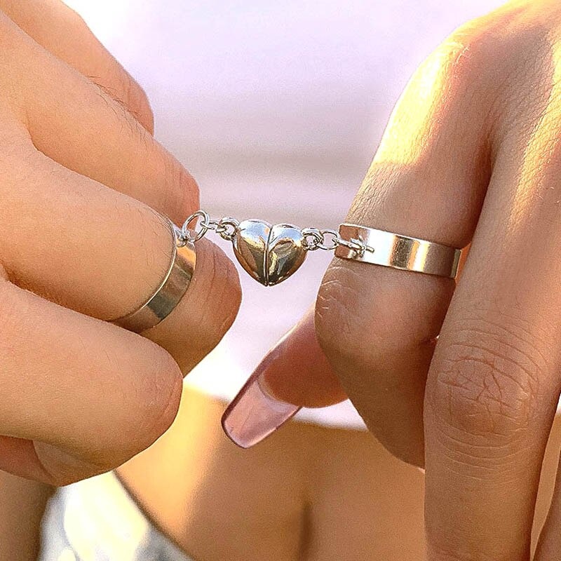 Magnetic Heart Couple Rings - Store Bumble