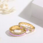 Pastel Candy Heart Rings (Set of 2) - Image 4