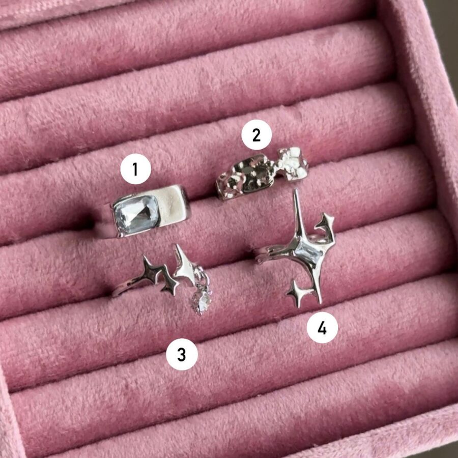 Y2K Starry Silver Rings Collection - Image 3