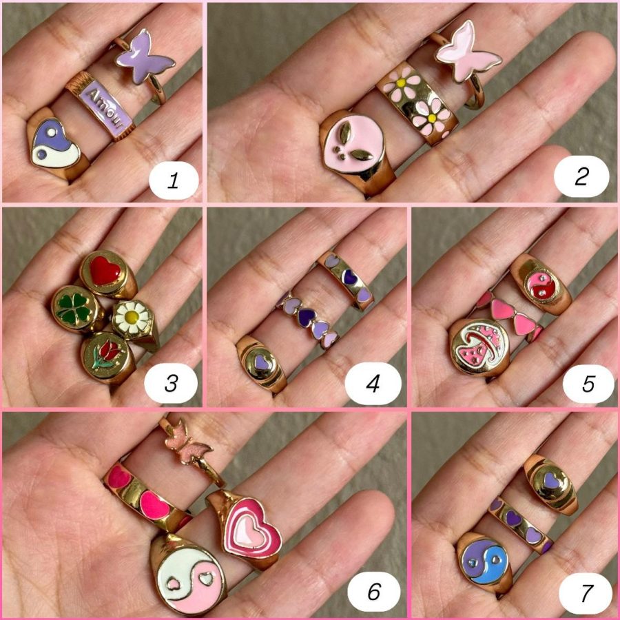 Mini Enamel Ring Sets - Image 2