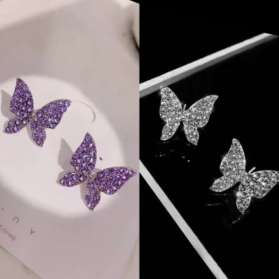 Sparkly Butterfly Studs
