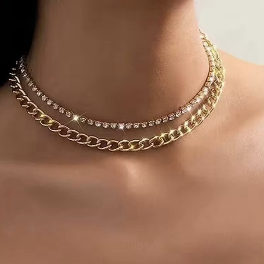 Double Layered Tennis Necklace