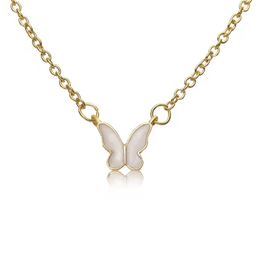 Little White Butterfly Necklace - Image 3