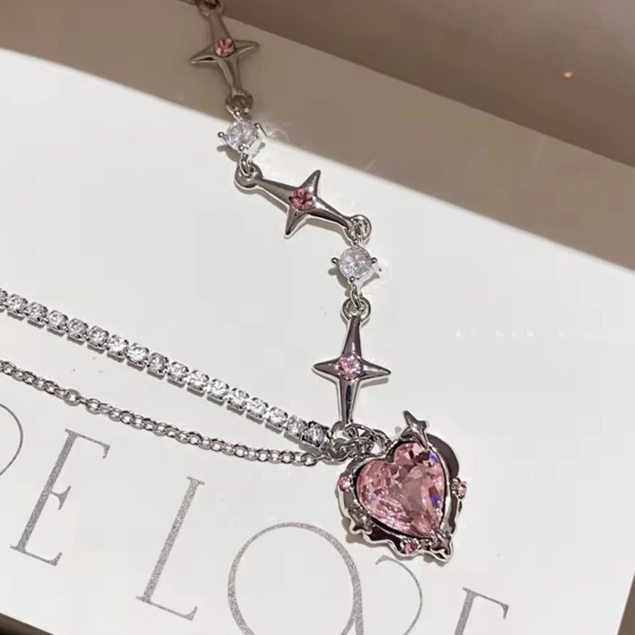 Cyber Crystal Necklace (Pink) - Image 2