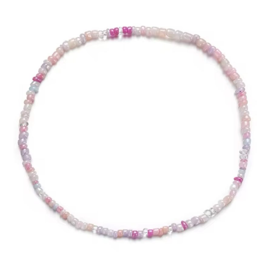 Iridescent Rainbow Seed Bead Necklace