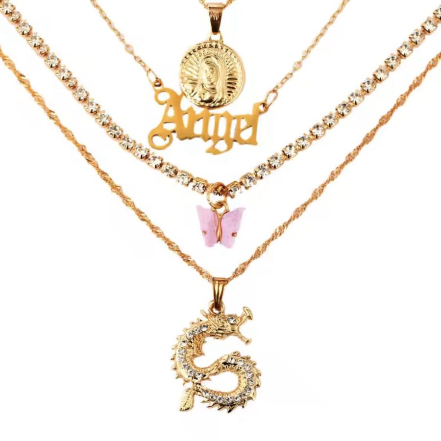 Golden Serpent Necklaces (Set of 4) - Image 2