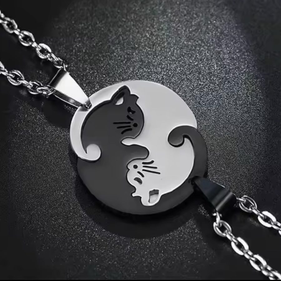 Cat Puzzle Necklaces (Set of 2) - Image 2