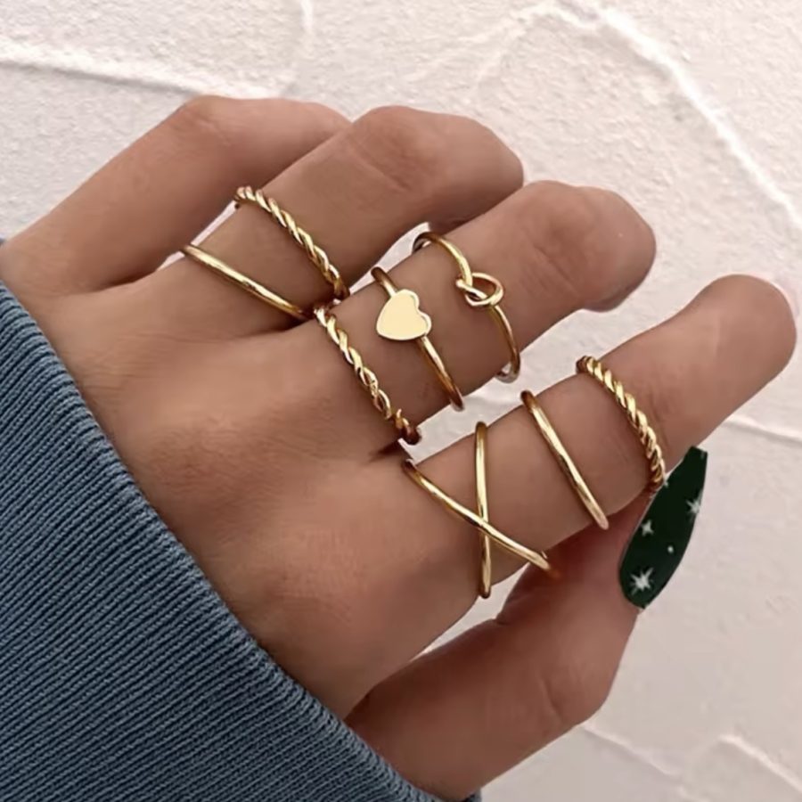 Knotted Love Rings Set