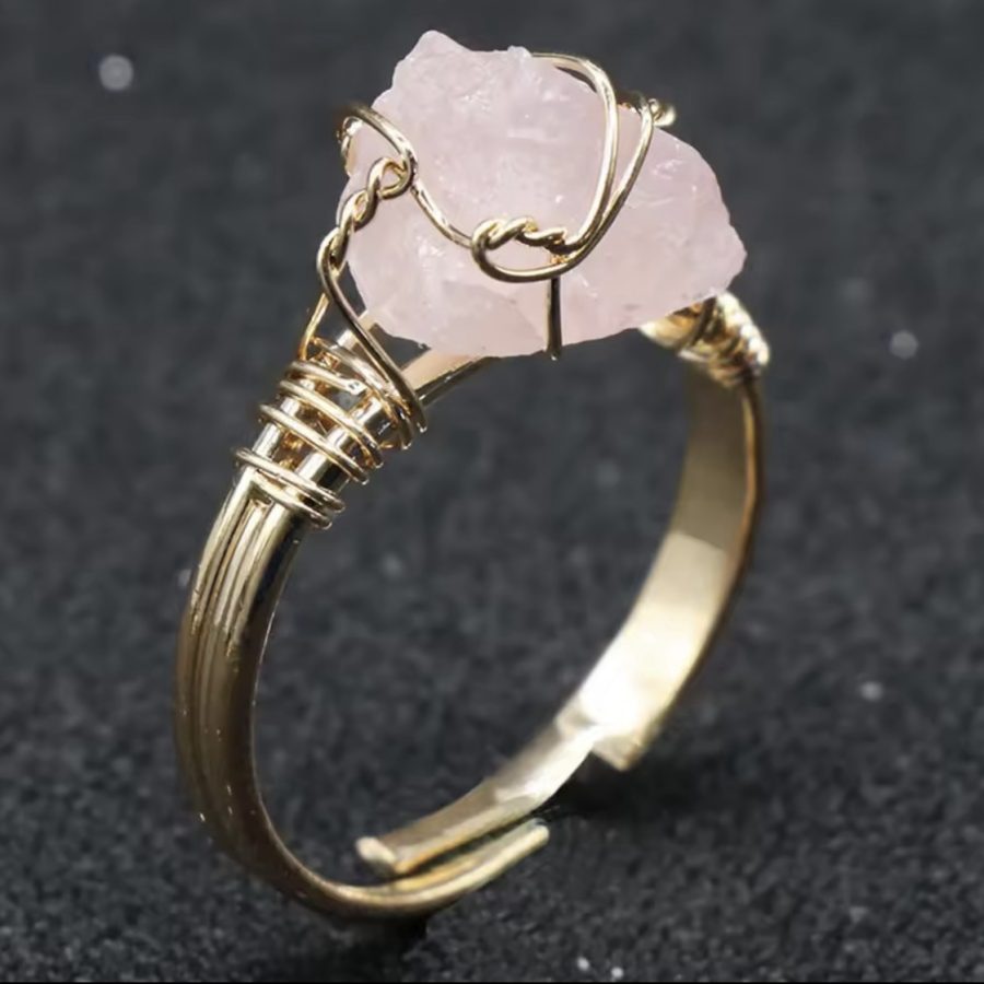 Wire Wrapped Ring - Pink