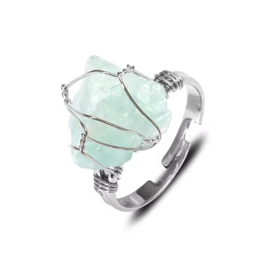 Wire Wrapped Ring - Blue
