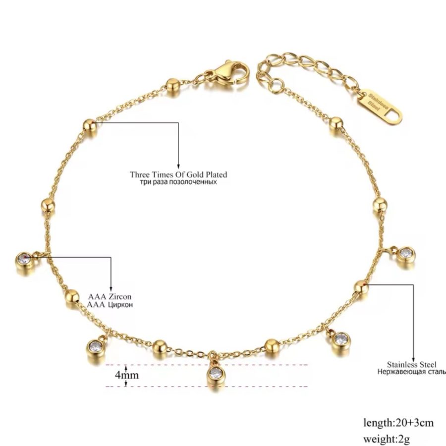 Lira Anklet (Stainless Steel) - Image 2