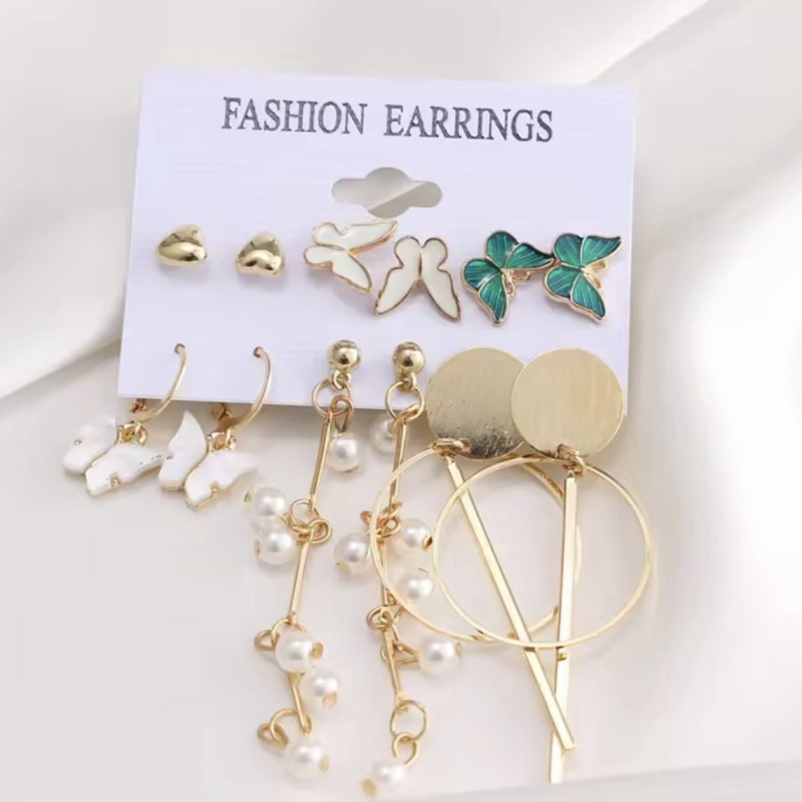 Butterfly Bar Earrings Set