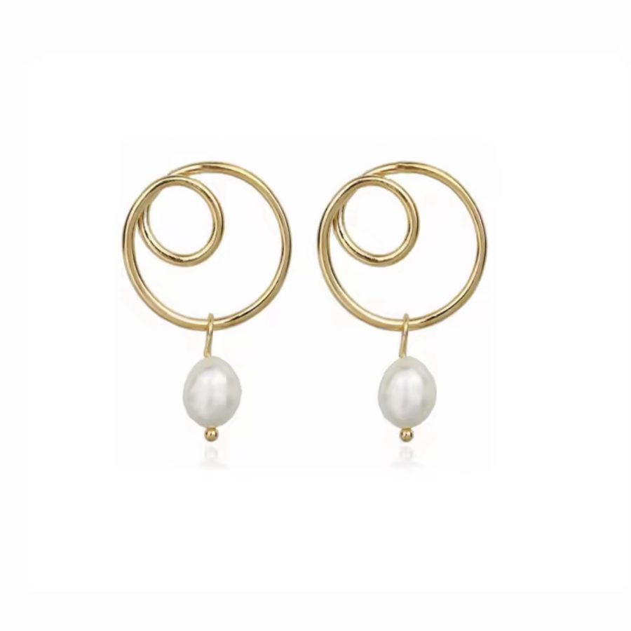 Spiral Pearl Studs