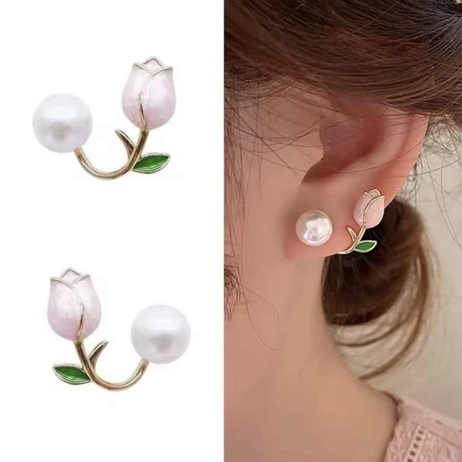 Peeking Tulip Studs