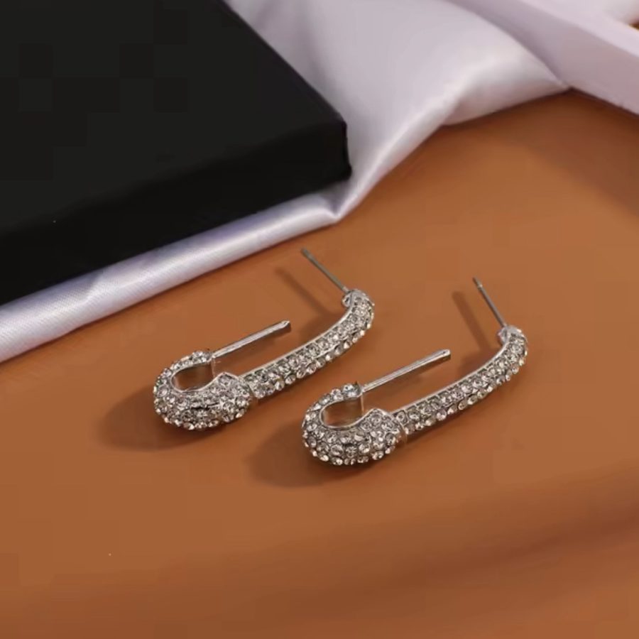 Studded Safety Pin Studs