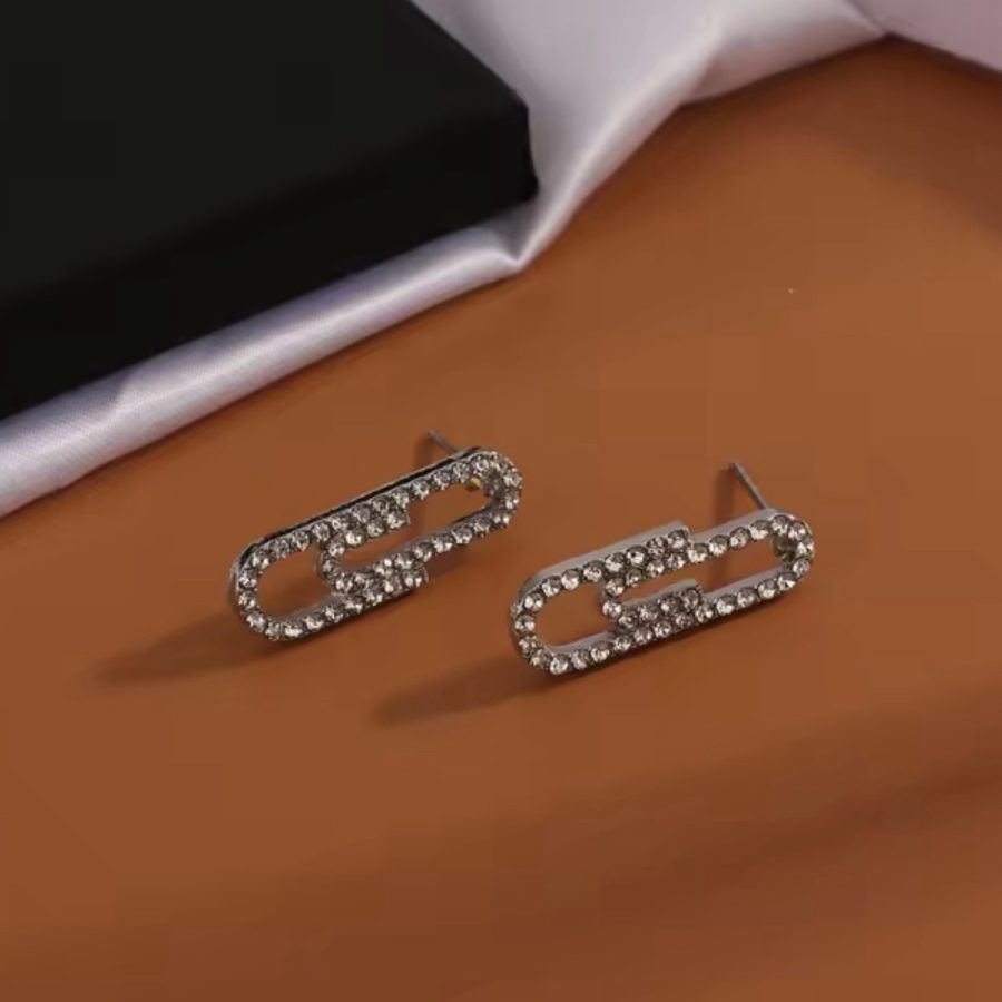 Studded Paper Clip Studs