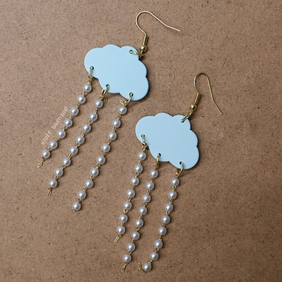 Beaded Cloud Earrings