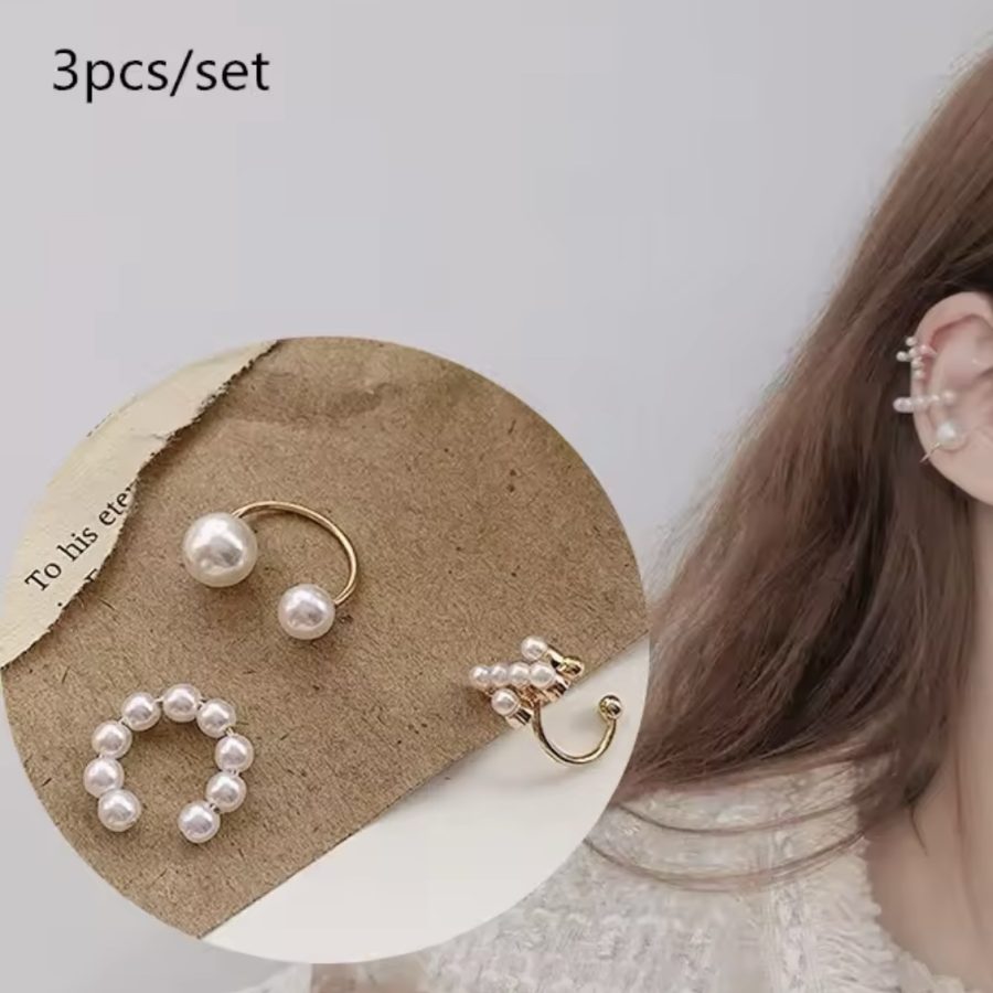 Pearl Cuff Trio (No Piercing)