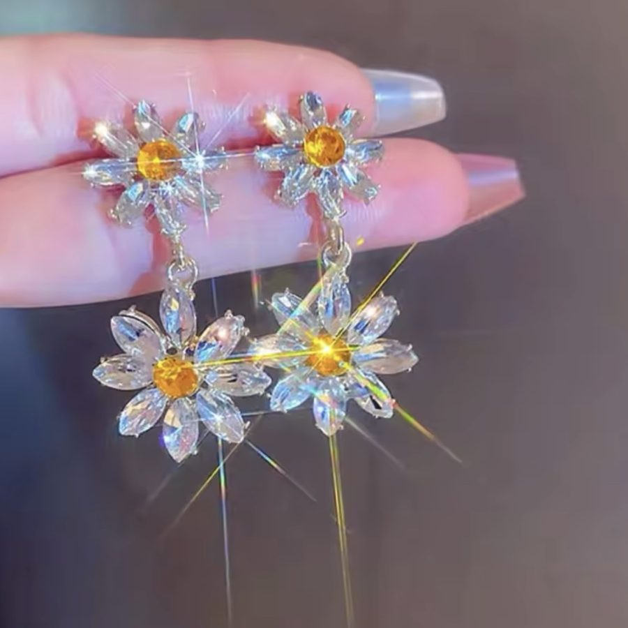 Sparkly Daisy Studs - Image 2